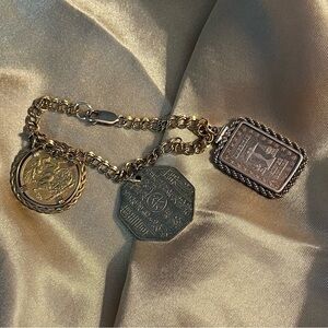 Collectors! Rare find!! 14/10 GF Bracelet, 5g Silver Bullion & 1912 King George